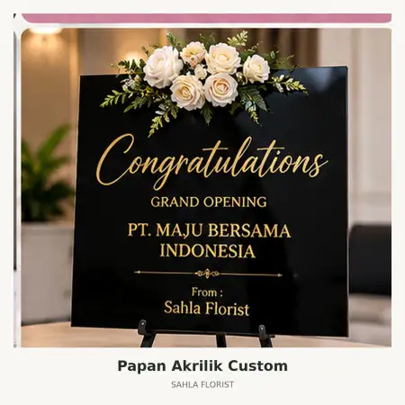Papan Bunga Akrilik San Diego Hills